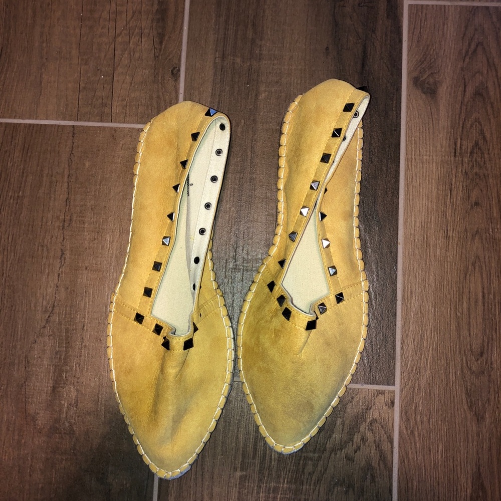 ASOS Yellow Studded Espadrilles